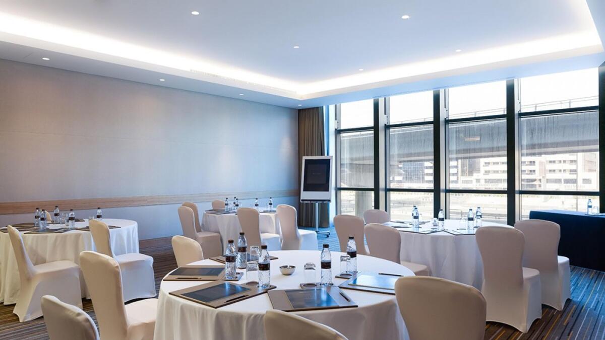 A meeting room and banquet set up at Sofitel Dubai Downtown. - Supplied photo