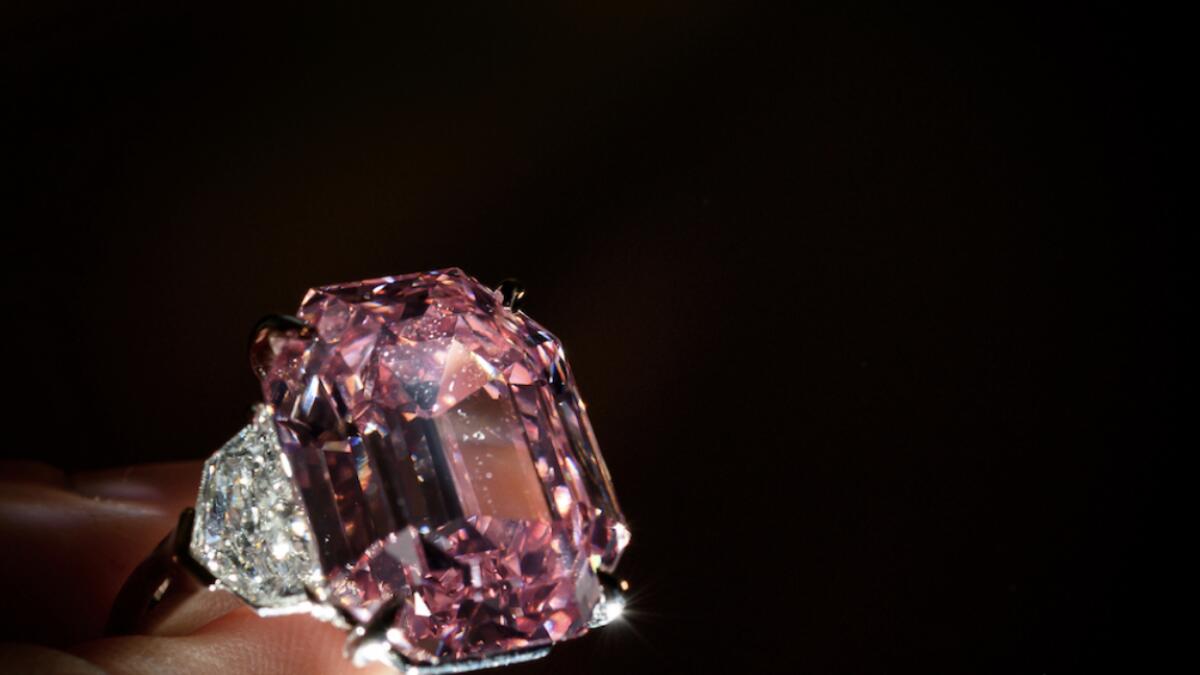 Rare $50m pink diamond smashes record at Geneva auction