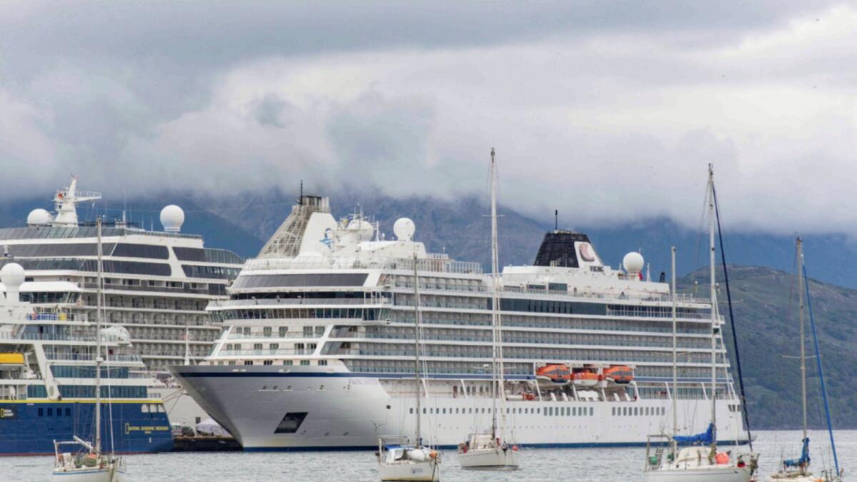 The Norwegian-flagged cruise ship Viking Jupiter, with a thousand people on board, including several diagnosed with Covid-19, remains docked at the Argentine port of Ushuaia. — AFP