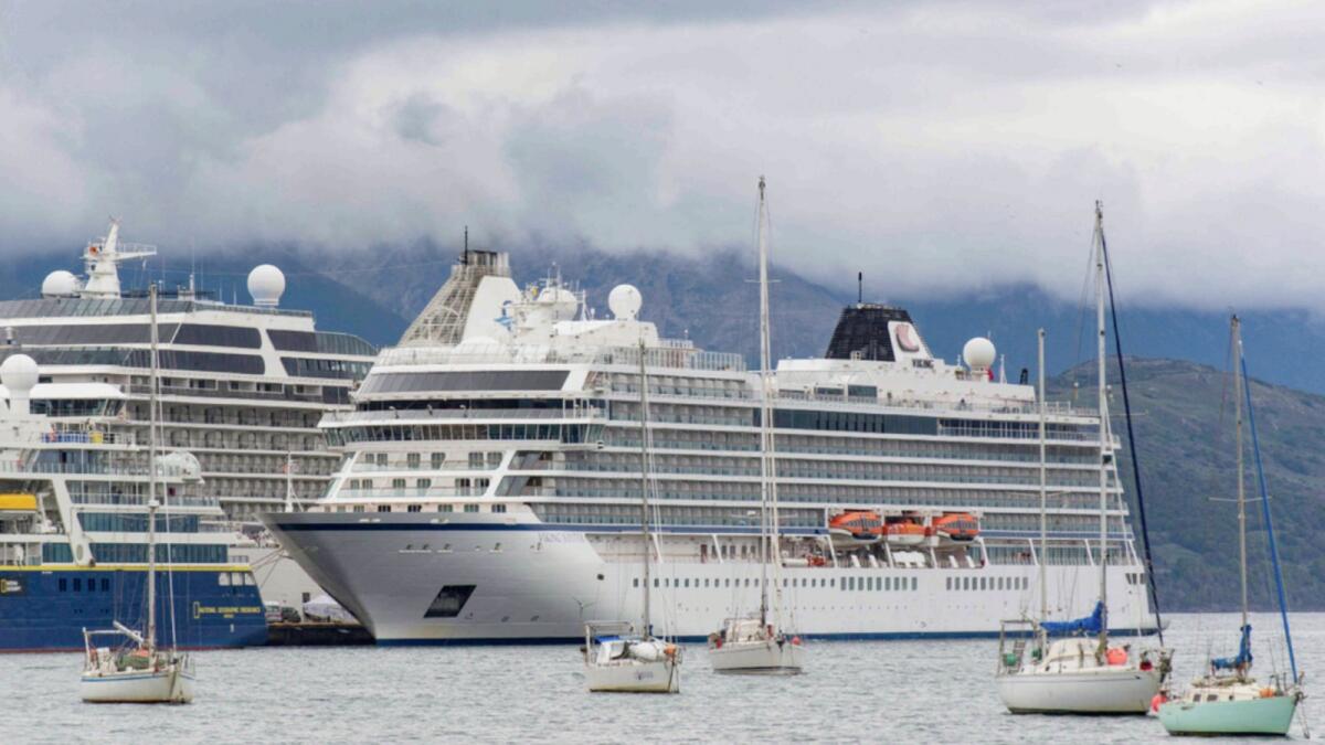 The Norwegian-flagged cruise ship Viking Jupiter, with a thousand people on board, including several diagnosed with Covid-19, remains docked at the Argentine port of Ushuaia. — AFP