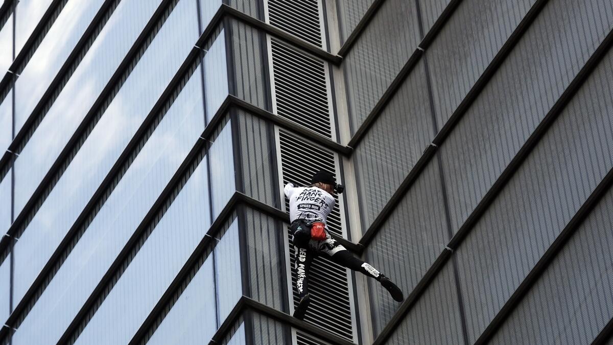French 'Spiderman' climbs 230-metre tower, gets arrested