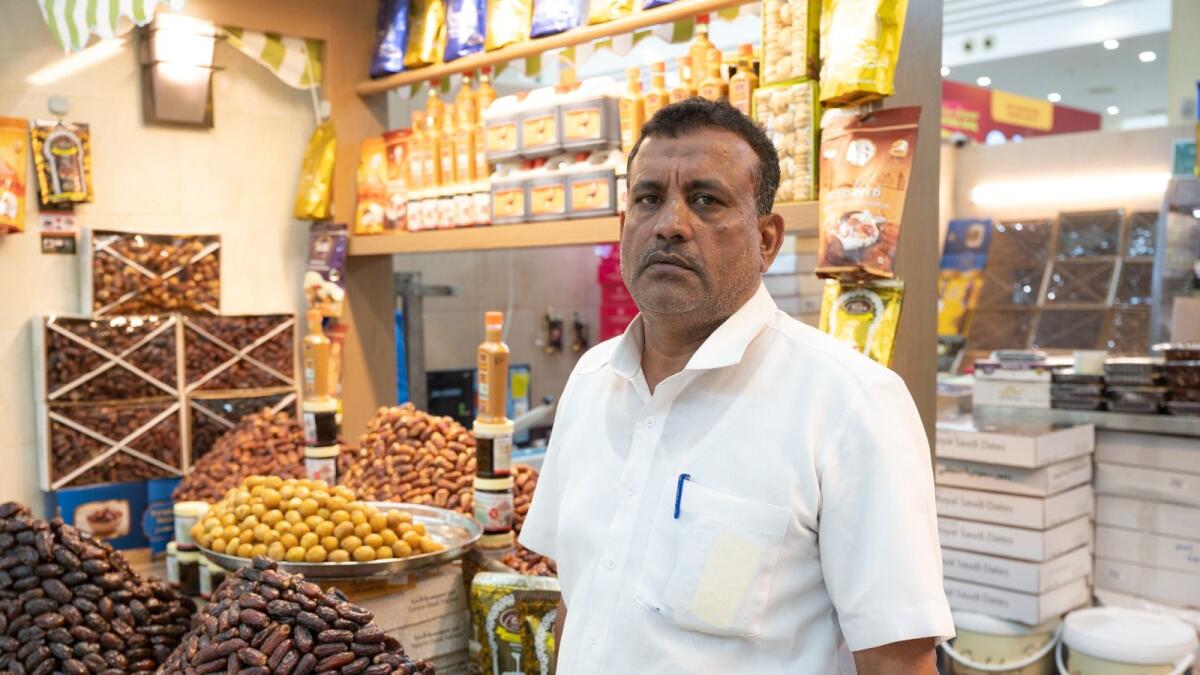 Ibrahim Abdul Rahman at his shop in Souq Al Jubail.
