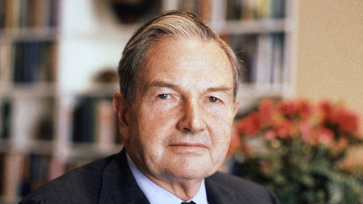 Billionaire philanthropist David Rockefeller dies at 101