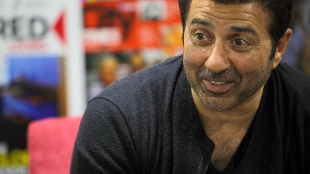 NA010216-KP-GAYAL  Bollywood actor Sunny Deol visitS Khaleej Times office in Dubai during his promotional tour of his movie 'Gayal Once Again', due to release on 4th February in UAE. Photo by Kiran Prasad