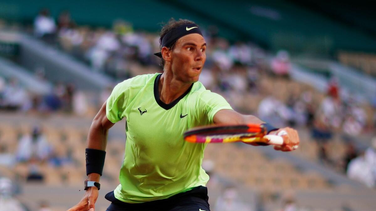 Spain's Rafael Nadal in action during his fourth round match against Italy's Jannik Sinner. — Reuters