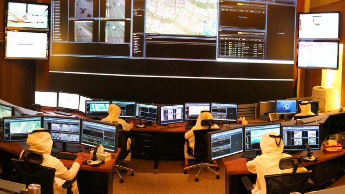 The surveillance system receives live feed from cameras distributed across the city and displays the data in an integral system