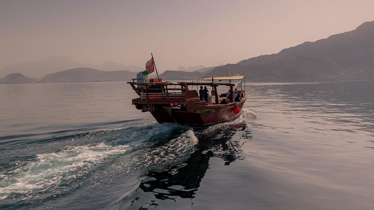 Dhow cruise in the fjords of Musandam, Oman