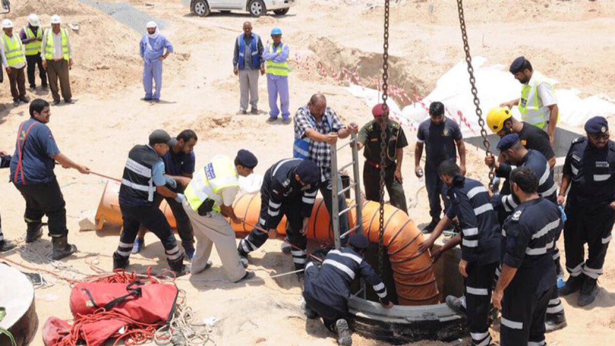 Worker rescued from construction site hole in UAE