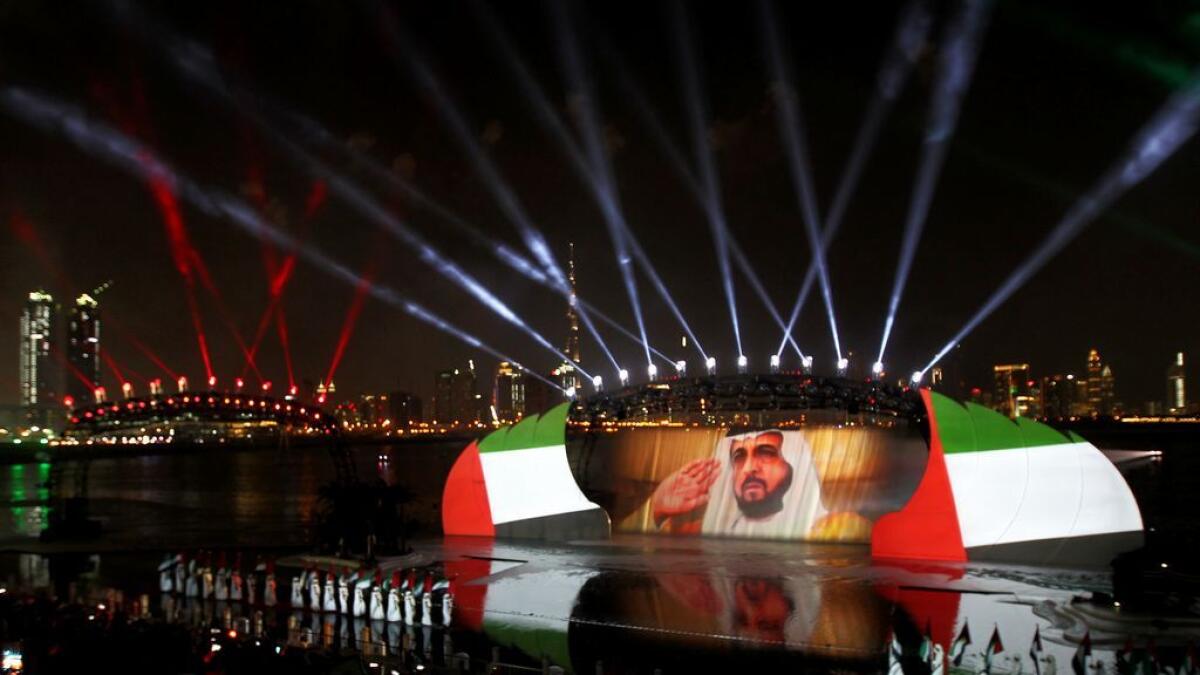 WATCH: Water, fire, laser show tell story of UAE