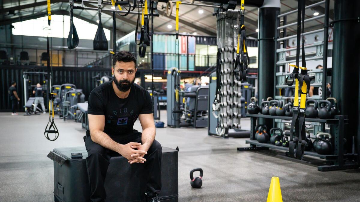 Shahbaz Haider, personal trainer at AB Fitness in Dubai.  Photo by Neeraj Murali.