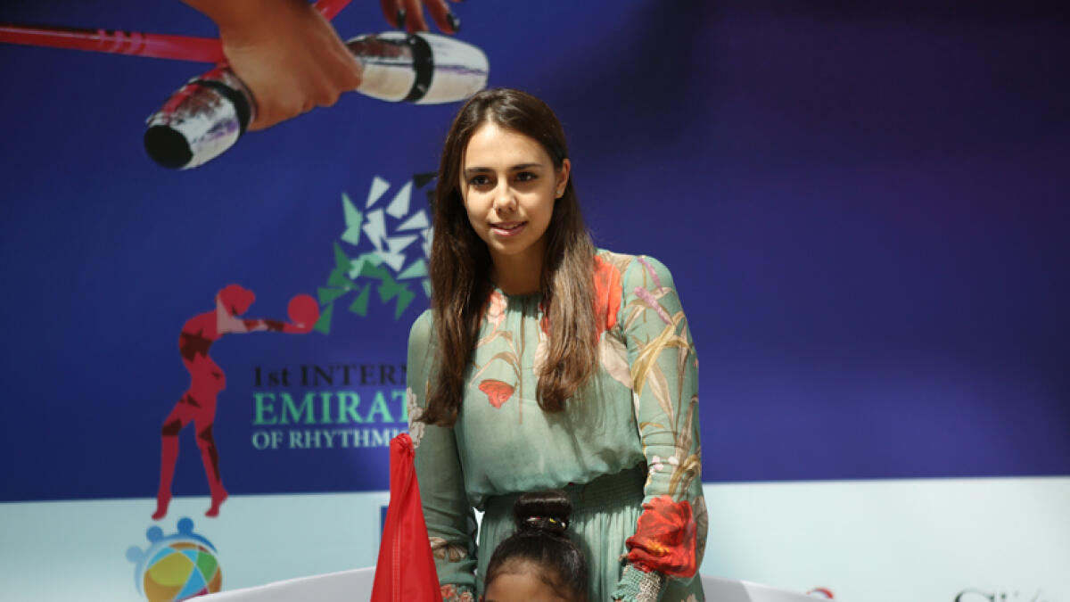 Emirati gymnasts are top notch. Thumbs up says world champ