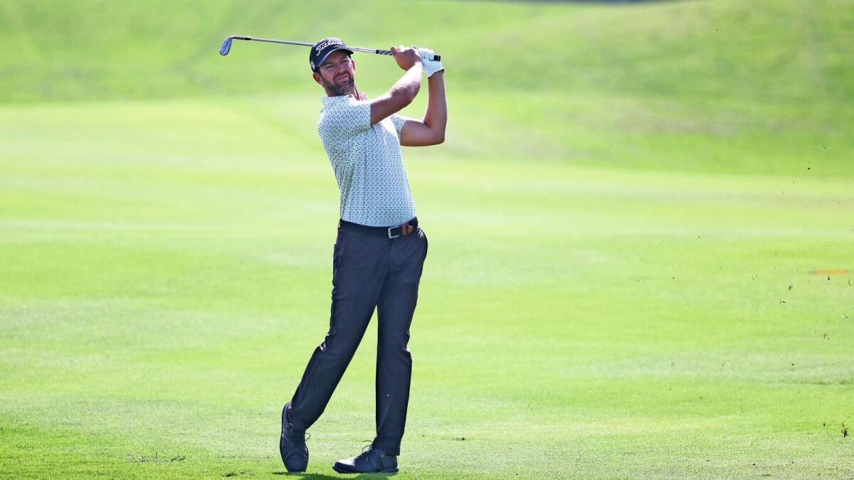 Momentum: Scott Jamieson during the first round at Al Hamra Golf Club on Thursday. — Supplied photo