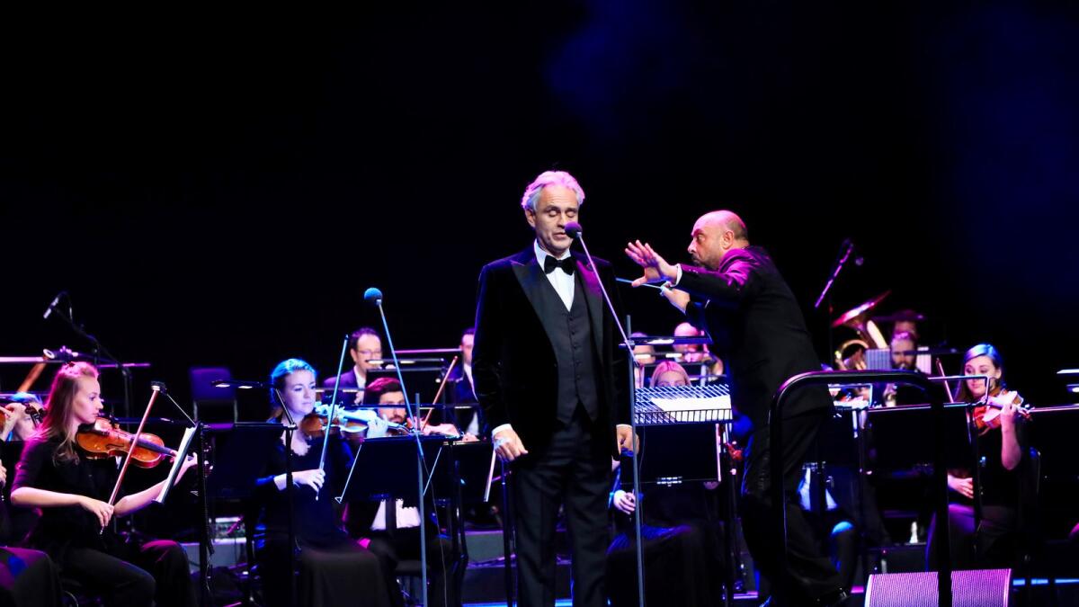 Bocelli on stage