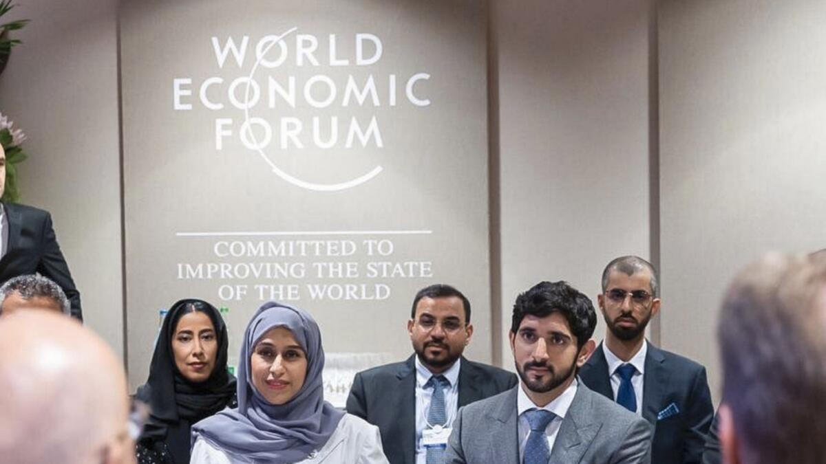 Sheikh Hamdan bin Mohammed bin Rashid Al Maktoum, Crown Prince of Dubai and Chairman of Dubai Executive Council, attends opening of World Economic Forum in Davos. Photo by Dubai Media Office