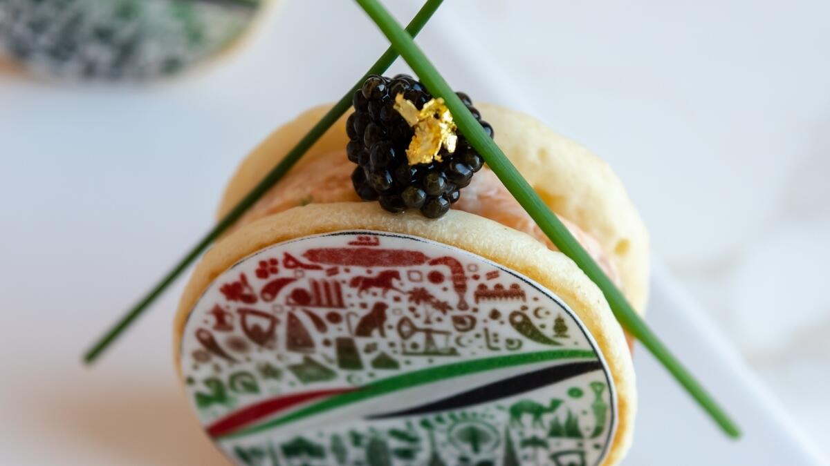 Upper crust: Dubai’s only caviar-dedicated restaurant Beluga will be serving up a patriotic twist with the ‘Caviarati’, an exclusive promotion running on December 1 and 2. A concoction of blinis, served in a trio of sandwiches, this dish is filled with smoked salmon, cream cheese, chives, herbs, butter and Royal Baerii caviar.