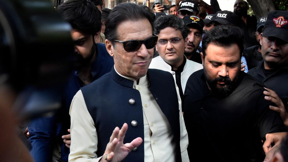 Former Pakistani prime minister, Imran Khan, arrives at the Islamabad High Court. –AP