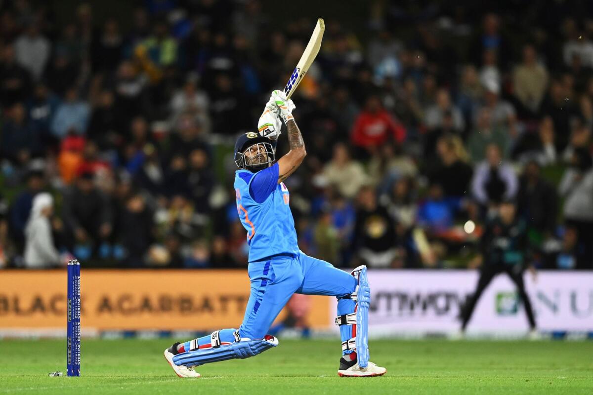 India's Suryakumar Yadav during the second T20 match against New Zealand at Bay Oval, Mount Maunganui, New Zealand, on Sunday. — AP