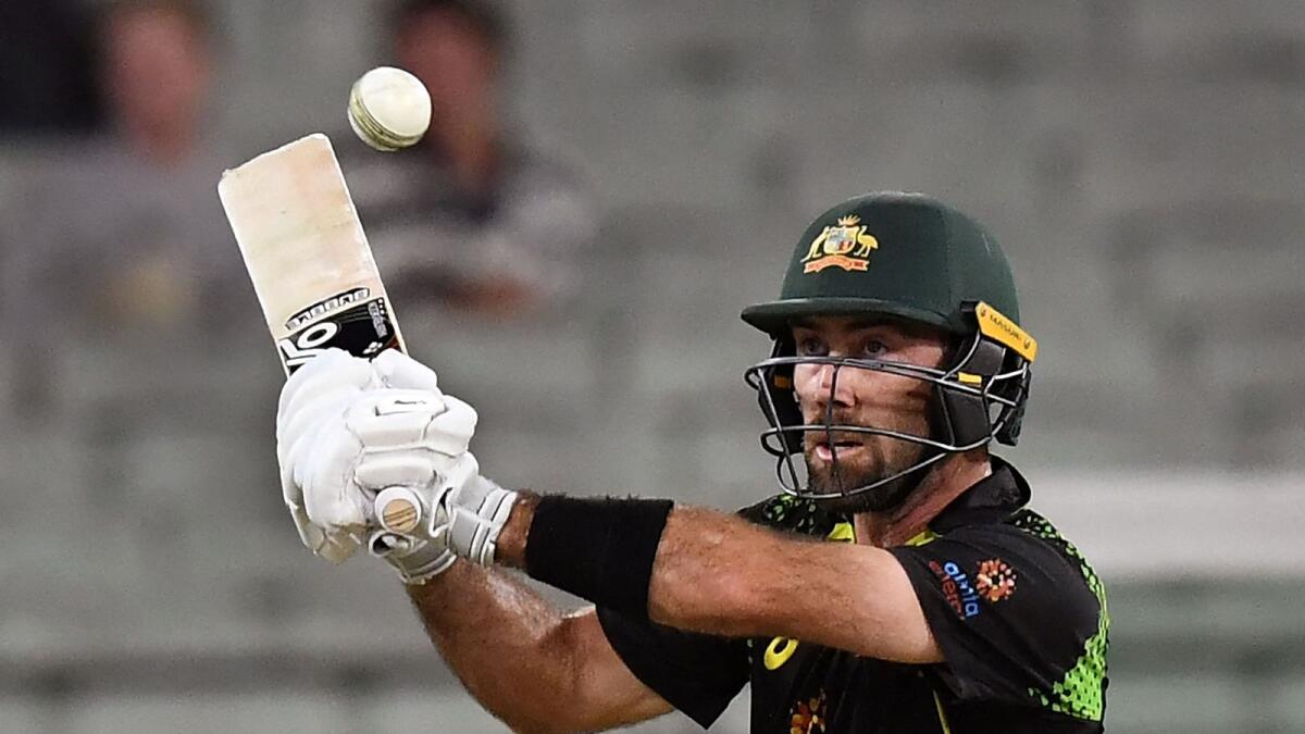 Australia's Glenn Maxwell plays a shot during the fourth T20 international against Sri Lanka. (AFP)
