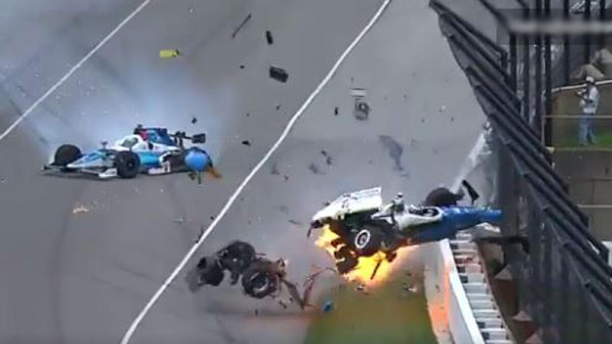 Video: Driver survives terrifying crash as car flies over another