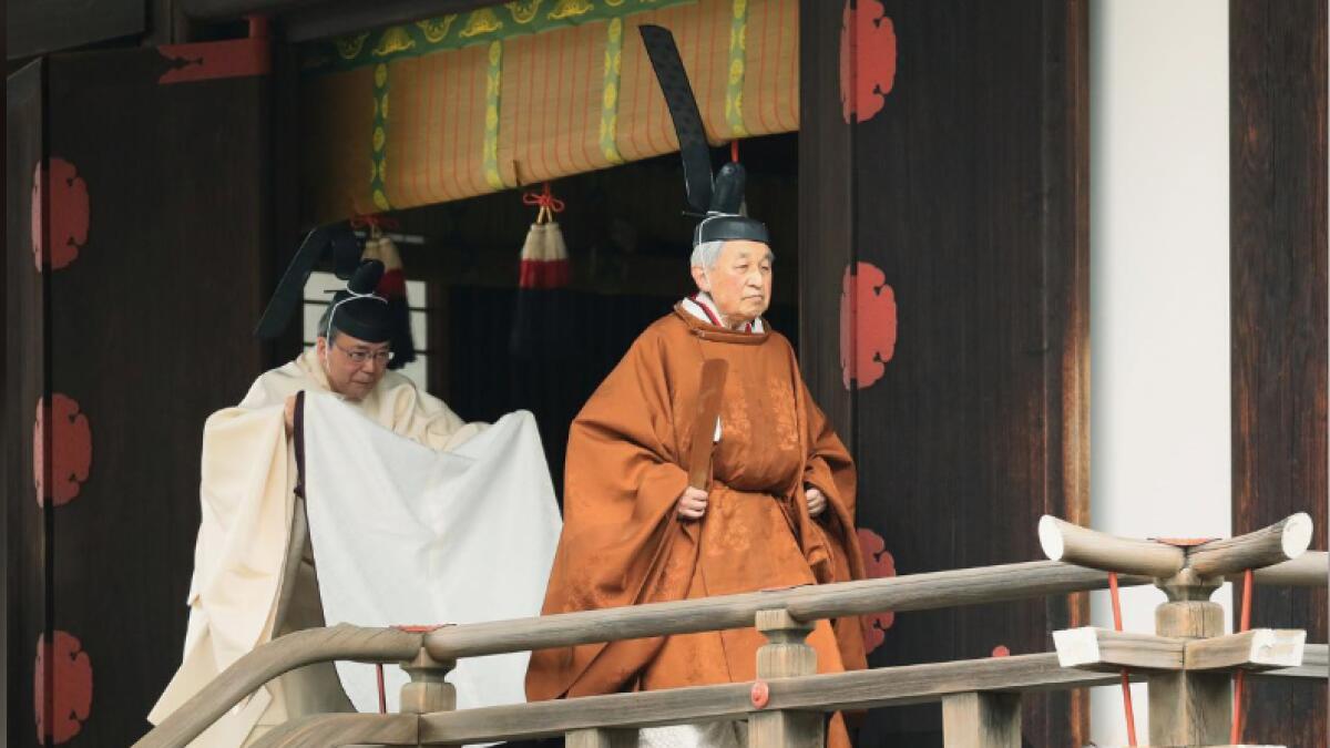 Departing Japanese Emperor Akihito thanks people, prays for peace 