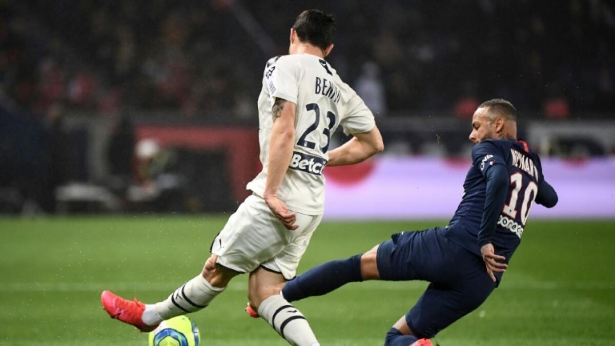 The Ligue 1 season was declared over with 10 rounds of games unplayed, and Paris Saint-Germain were declared champions, due to the coronavirus pandemic. - AFP file