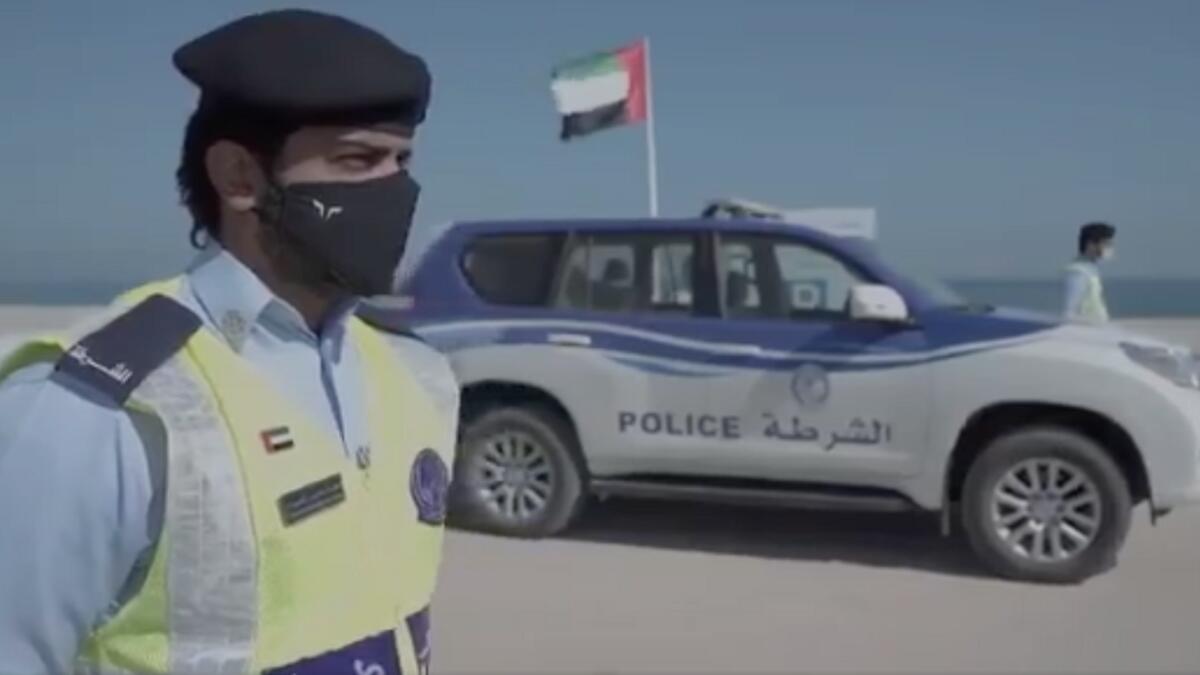 Screengrab from a video posted by Sharjah Police.