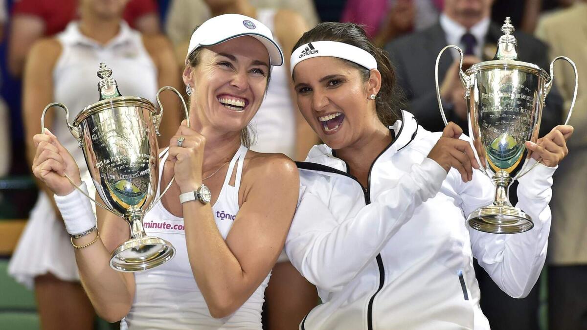 Hingis and Mirza win Wimbledon womens doubles