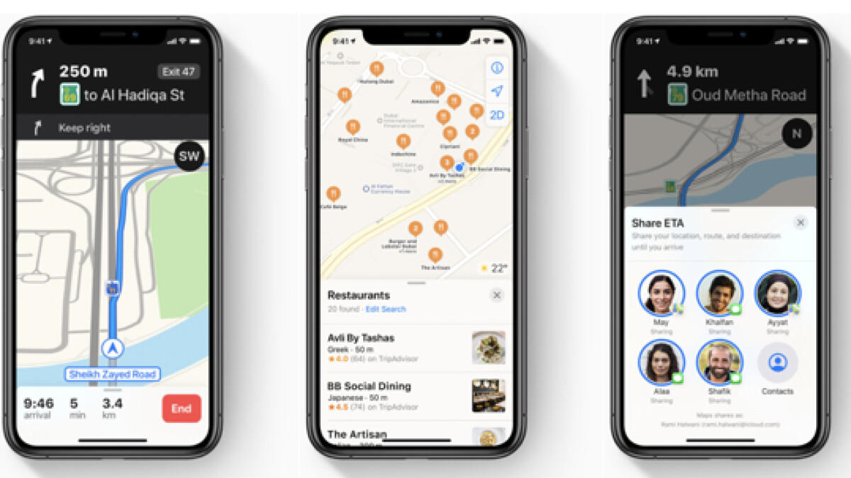 The updated Apple Maps will allow easier navigation across the UAE.