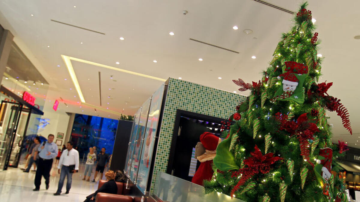 Christmas decoration at The Dubai Mall (Rahul Gajjar/ Khaleej Times)