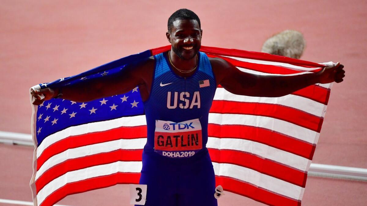 Former Olympic and world 100m champion Justin Gatlin retired in February this year. (AFP file)