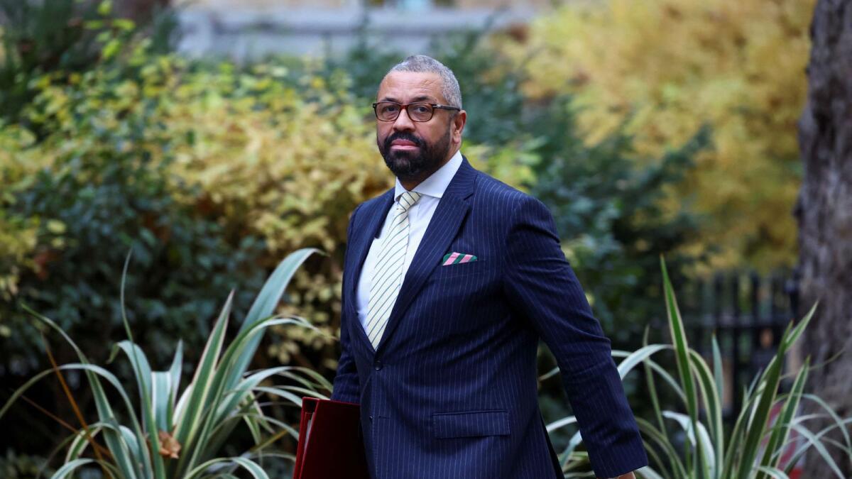 Britain's Home Secretary James Cleverly. — Reuters file