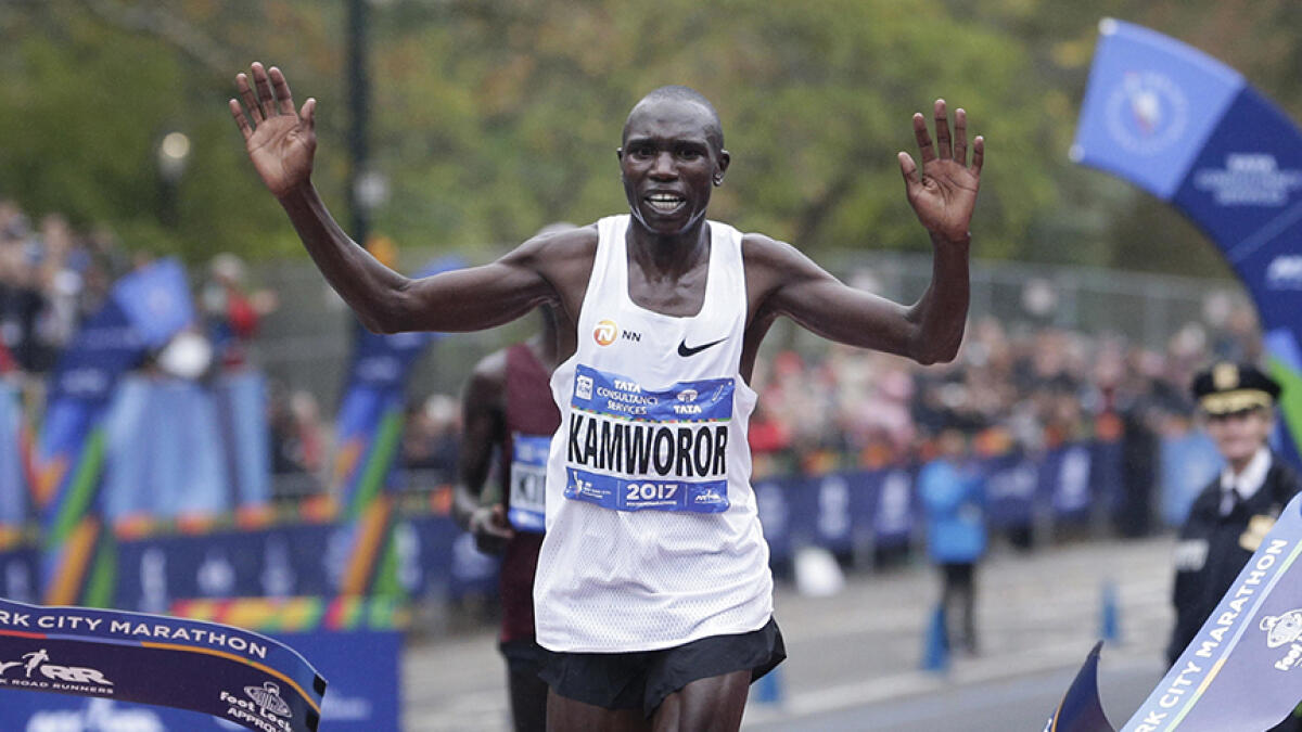 Geoffrey Kamworor has so far won two World Marathon Majors, in 2017 and 2019, both in New York.