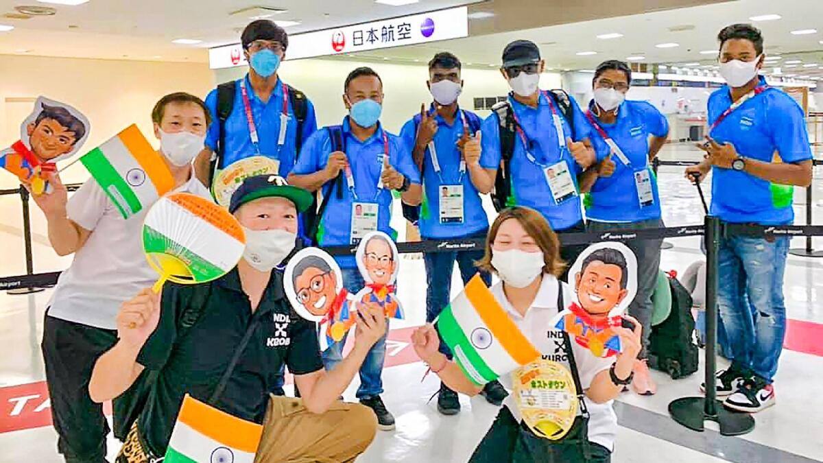 Indian Archery team being welcomed by Kurobe city team ahead of Tokyo Olympics 2020, in Tokyo. — PTI