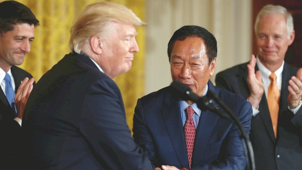 Trump takes credit for Foxconn $10b US plant