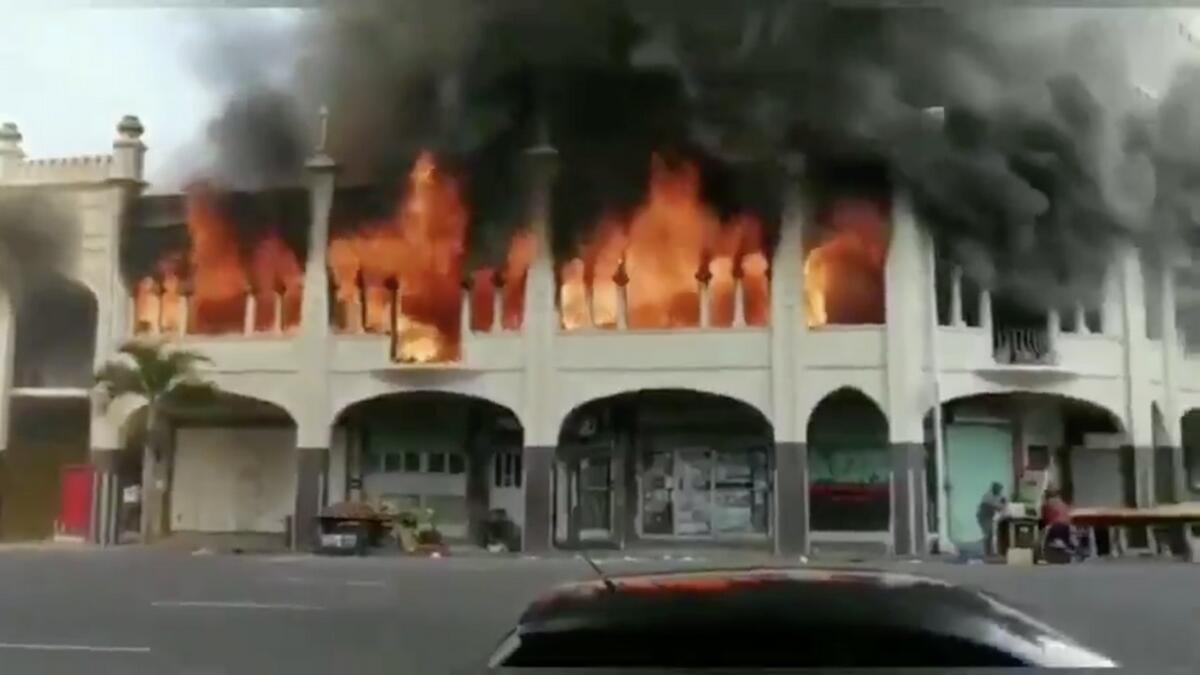 large, fire, blaze, durbam south africa, grey street mosque