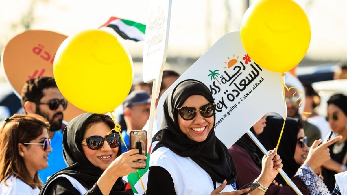 Residents celebrate happiness with Dubai Canal parade