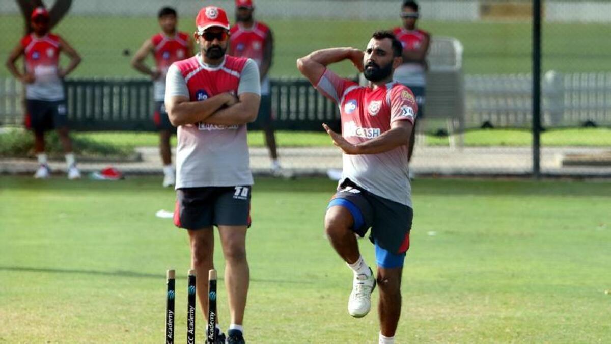 Mohammad Shami (right), Kings XI Punjab pacer, said it felt great getting out of home and coming to Dubai. Kings XI Punjab Twitter