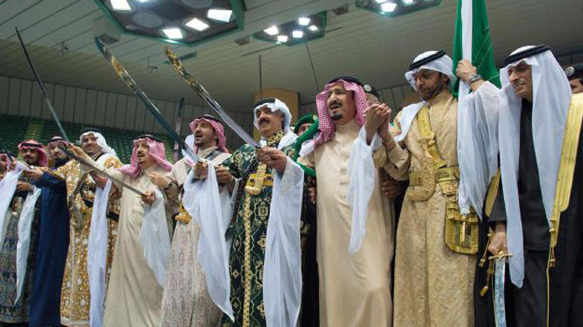 Watch: King Salman performs traditional sword dance