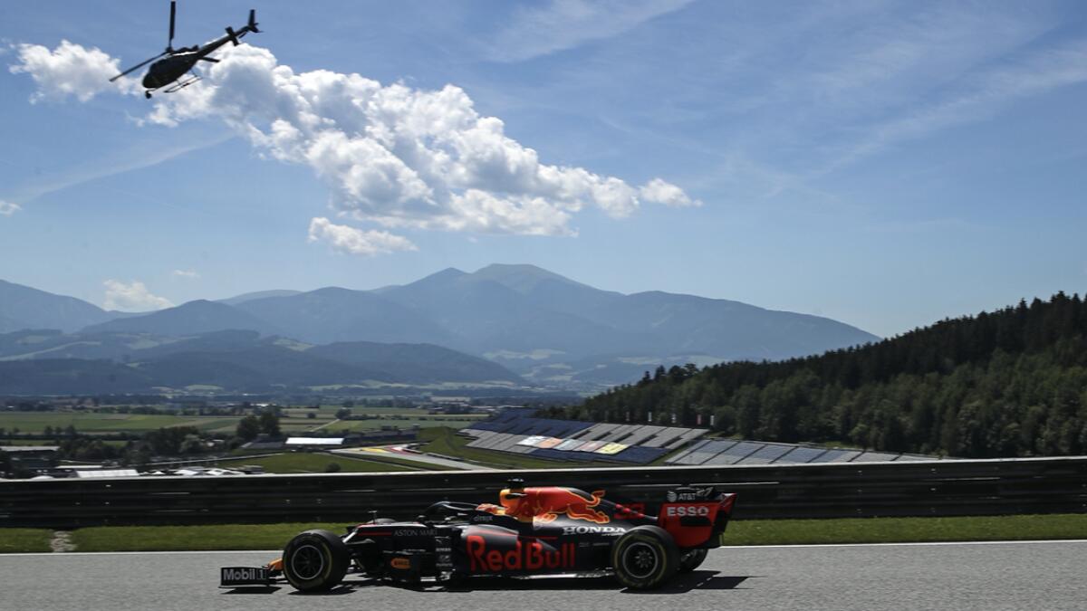 Red Bull driver Max Verstappen of the Netherlands steers his car during the first practice session for the Styrian Formula One Grand Prix at the Red Bull Ring racetrack in Spielberg, Austria. Photo: AP