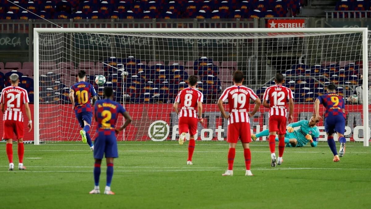 Lionel Messi, 700th career goal, Barcelona, Atletico Madrid, 2-2, draw, La Liga, Spain