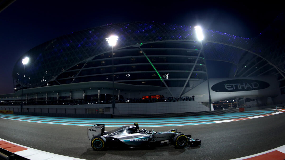 Nico Rosberg of Mercedes during the Abu Dhabi Grand Prix at the Yas Marina Circuit in the Capital. 