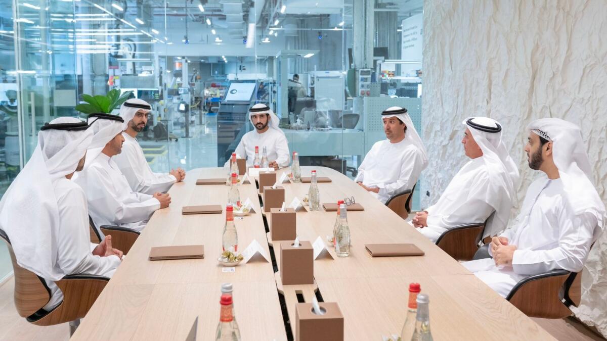 Sheikh Hamdan chairs a meeting of the committee.  - Courtesy: Twitter