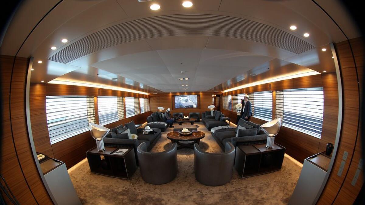 Inside view of Silverfast yacht.- Photo by Juidin Bernarrd/ Khaleej Times 