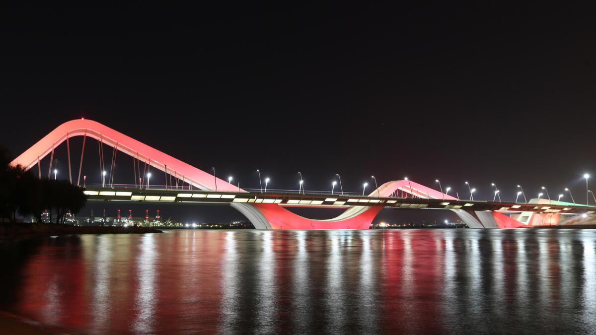 The Shaikh Zayed Bridge was Zaha’s first realised project in the UAE; and (right) the Performing Arts Centre on Saadiyat Island will be built in the second phase of the cultural district development. — File photos