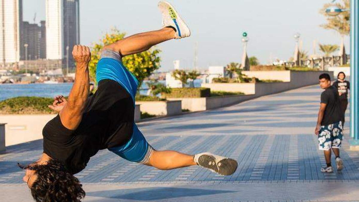 Parkour jumps to popularity in UAE