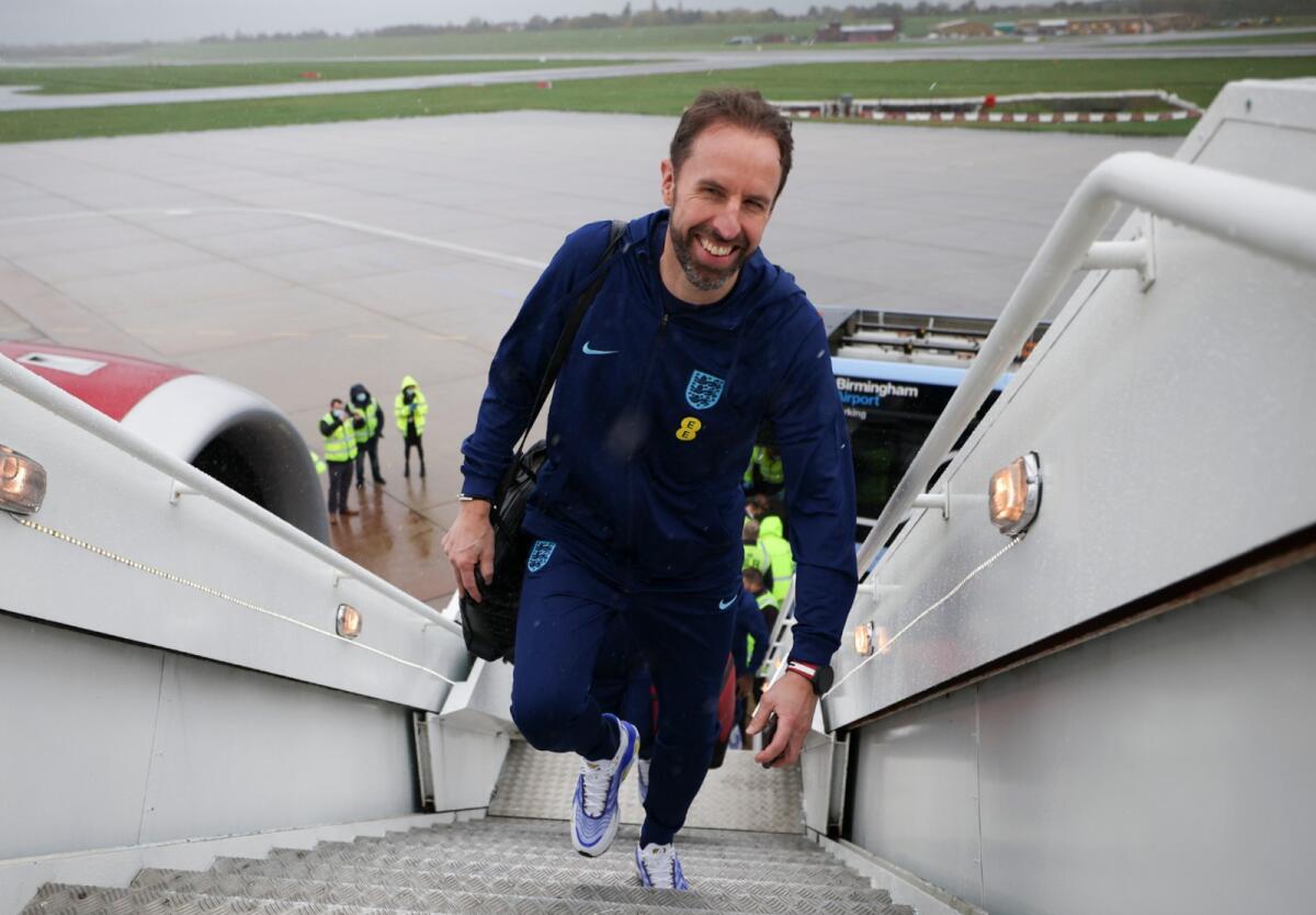 England coach Gareth Southgate is ready for the World Cup challenge. (England Twitter)