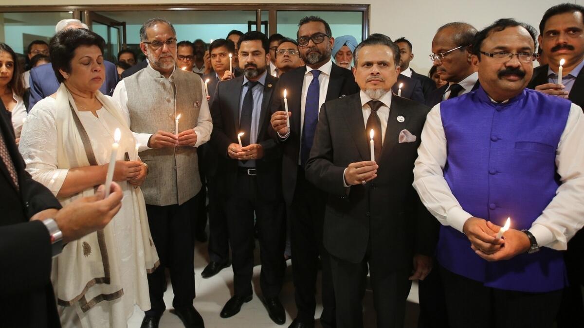 Indian ambassador to UAE Navdeep Singh Suri during a condolence meet in Abu Dhabi. Photo: Ryan Lim/Khaleej Times