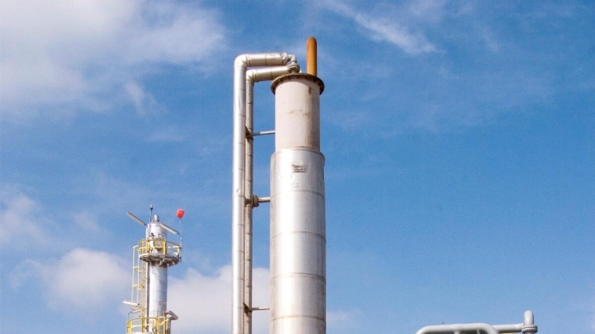 The Dana Gas plant in Egypt. The firm received Dh458 million in cash and offset payments from the Egyptian government in 2015, helping reduce its trade receivables to Dh810 million. 