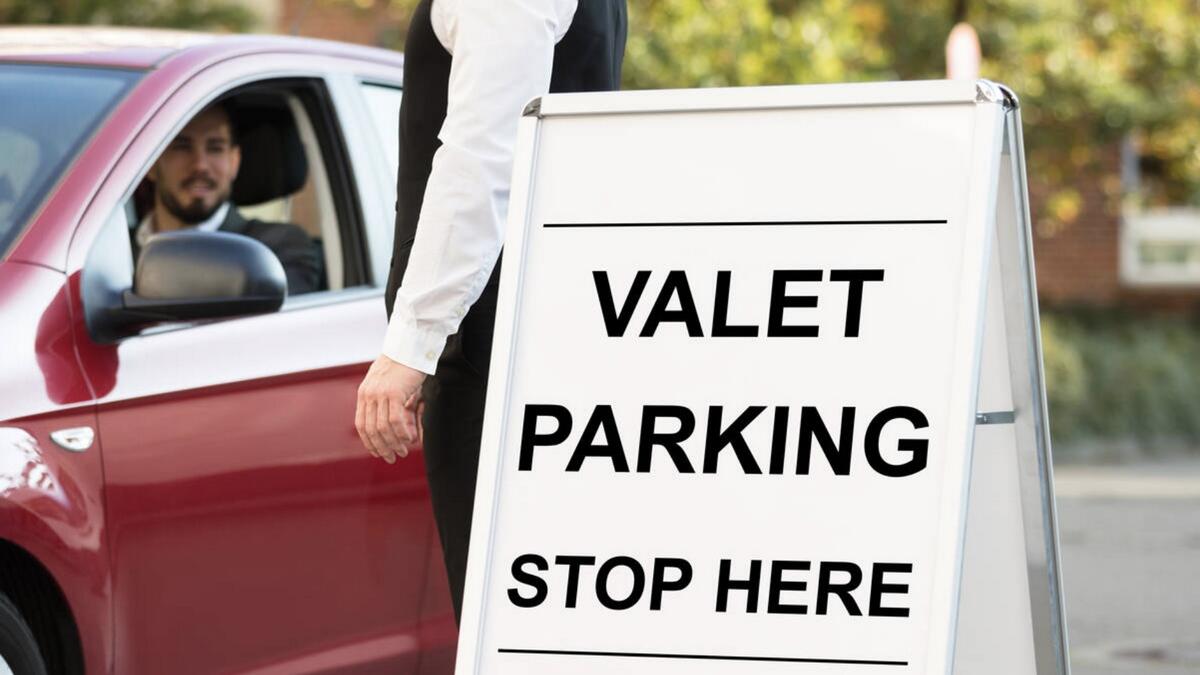Ensure valet parking is not provided to employees/visitors during this period.