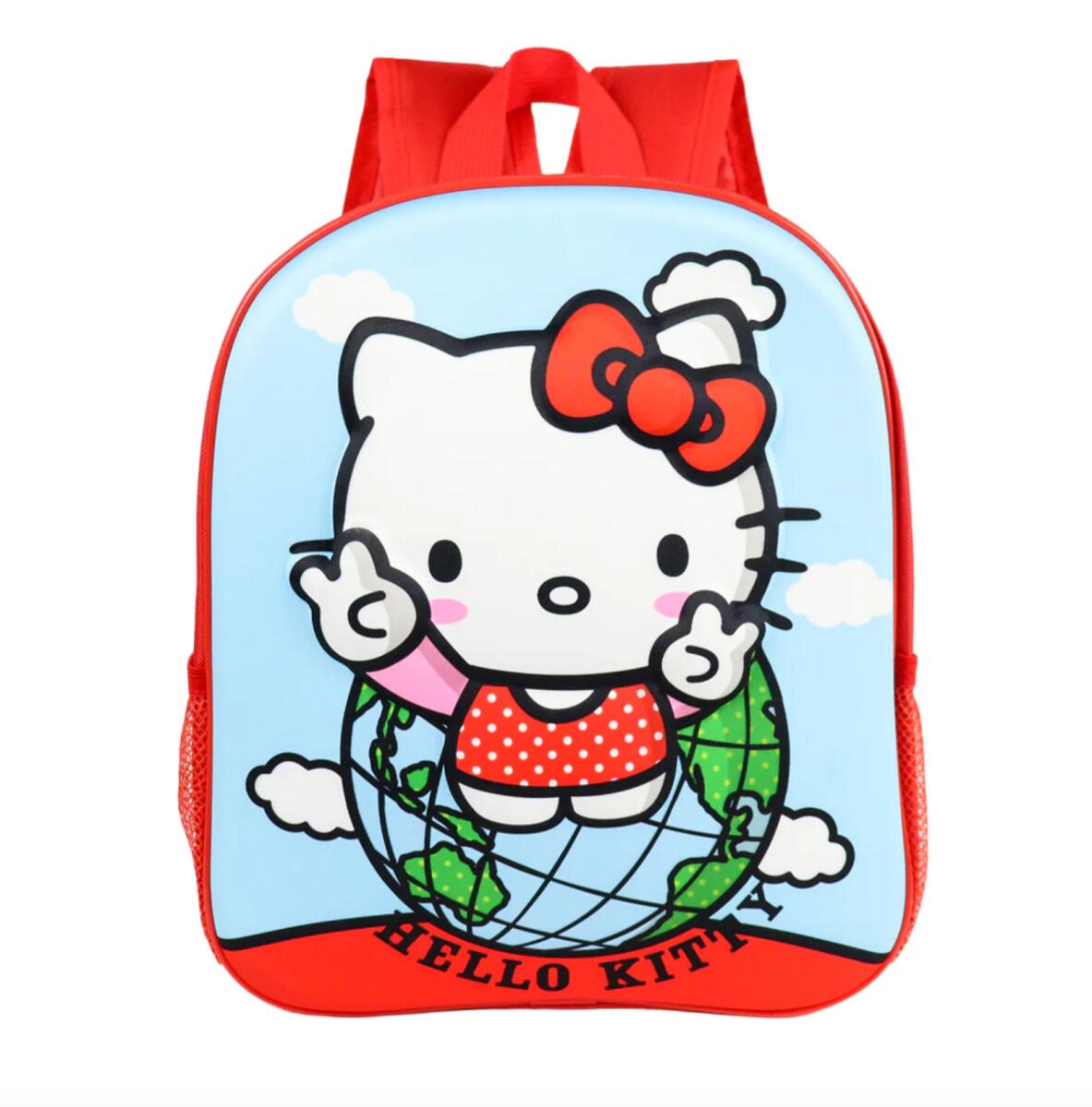 This Hello Kitty Kids Embossed 3D Backpack is great for the little ones. avl from xpressions.ae, Dh44